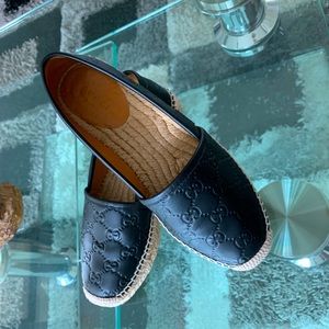 Gucci Signature Leather Espadrilles